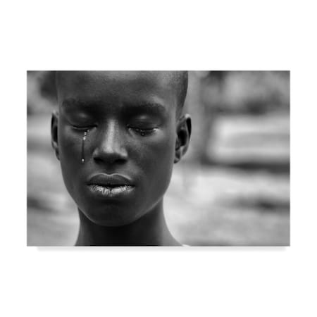 Alejandro Marcos 'Obsidienne Black Tear' Canvas Art,30x47